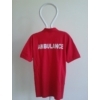 Kép 2/2 - Piros, galléros mentős póló, felirattal M