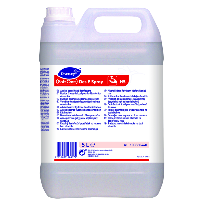 Soft Care Des E Spray alkohol bázisú kézfertőtlenítő, 5 liter