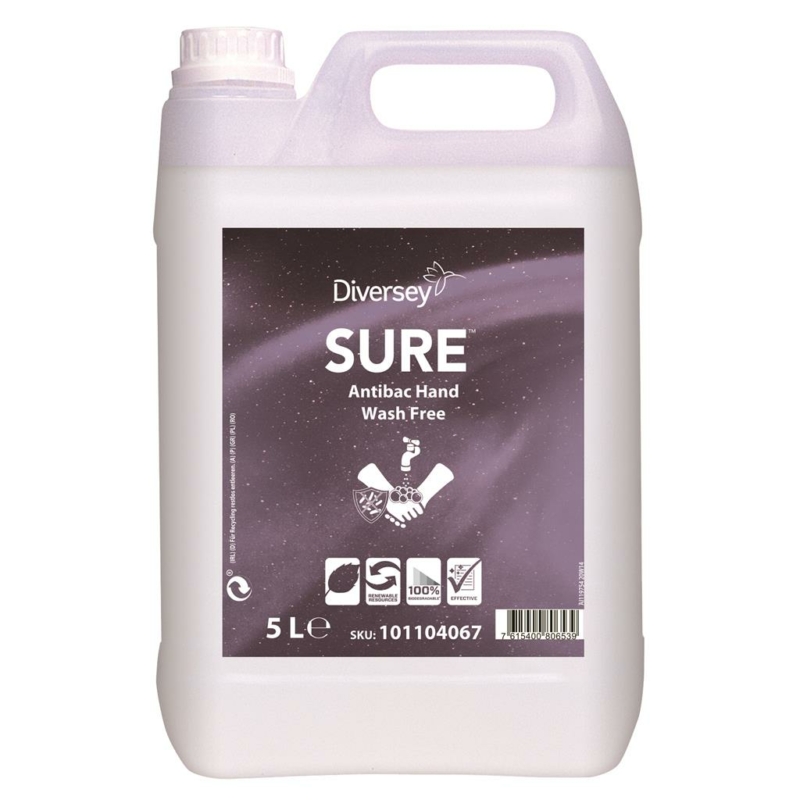 Sure Antibac Hand WashFree tejsav alapú,fertőtlenítő hatású szappan, 5 liter