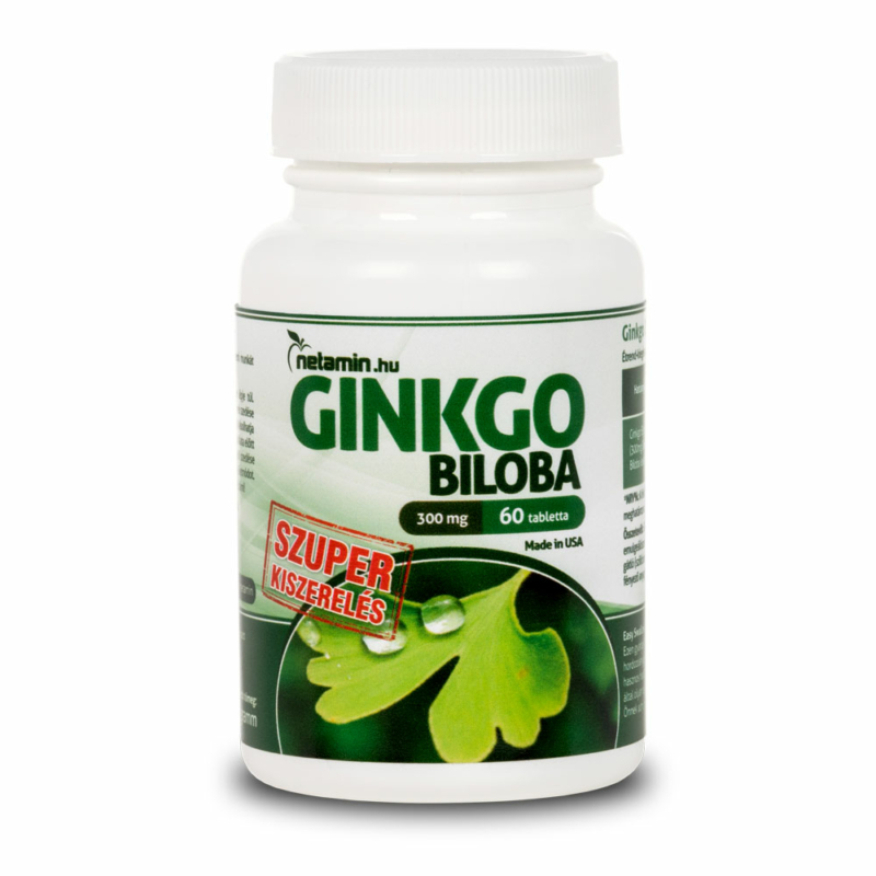 Netamin Ginkgo Biloba 300 mg - SZUPER kiszerelés (60 tabletta)
