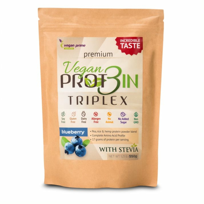 Vegan Prot3in Triplex 550g (áfonya)