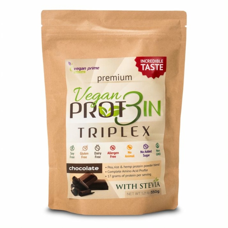 Vegan Prot3in Triplex 550g (csokoládé)