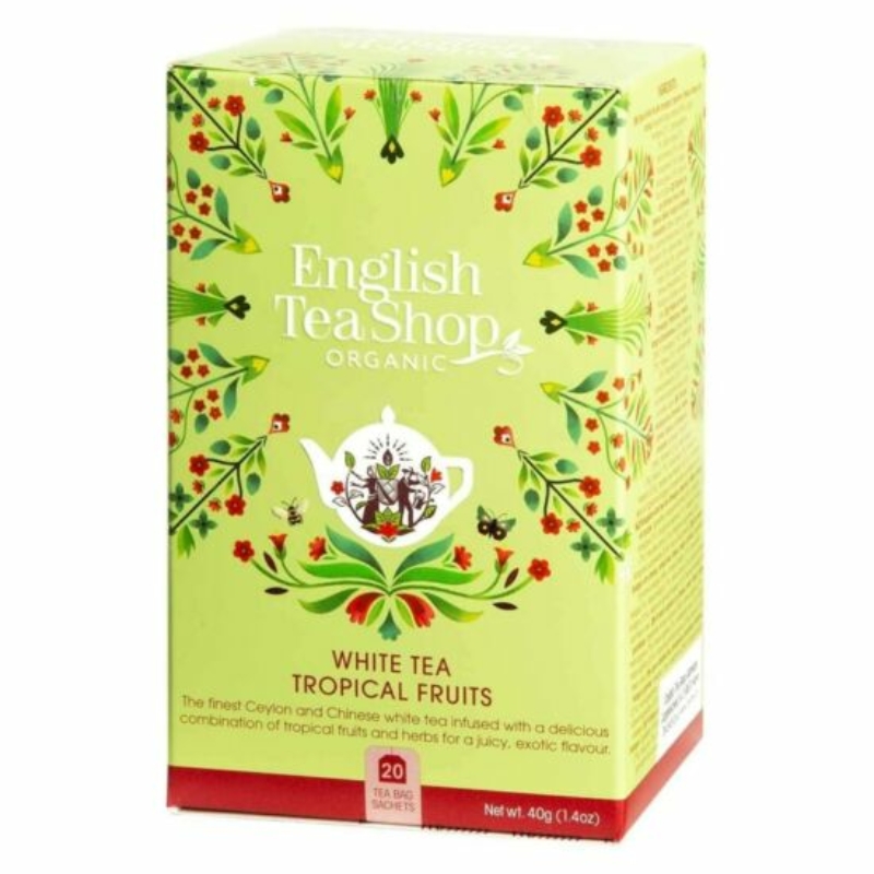 English Tea shop bio fehér tea trópusi gyümölcs 20 db