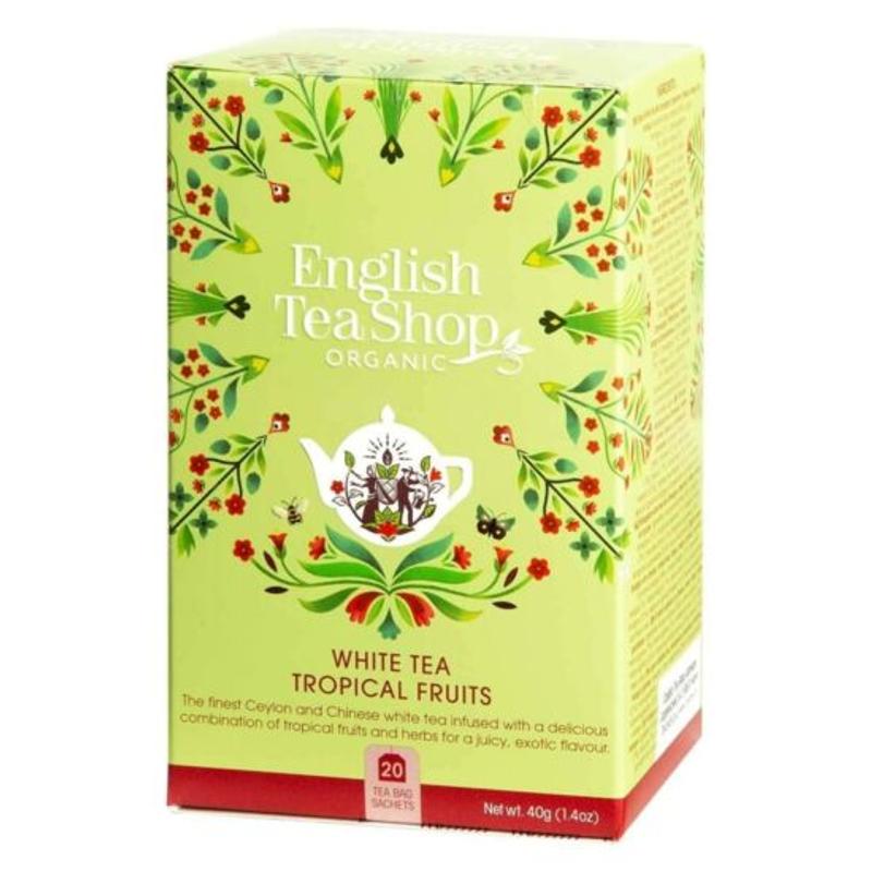 English Tea shop bio fehér tea trópusi gyümölcs 20 db