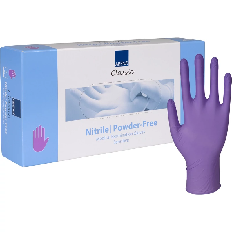 ABENA classic nitril lila púdermentes vizsgálókesztyű, 100 db, L-es