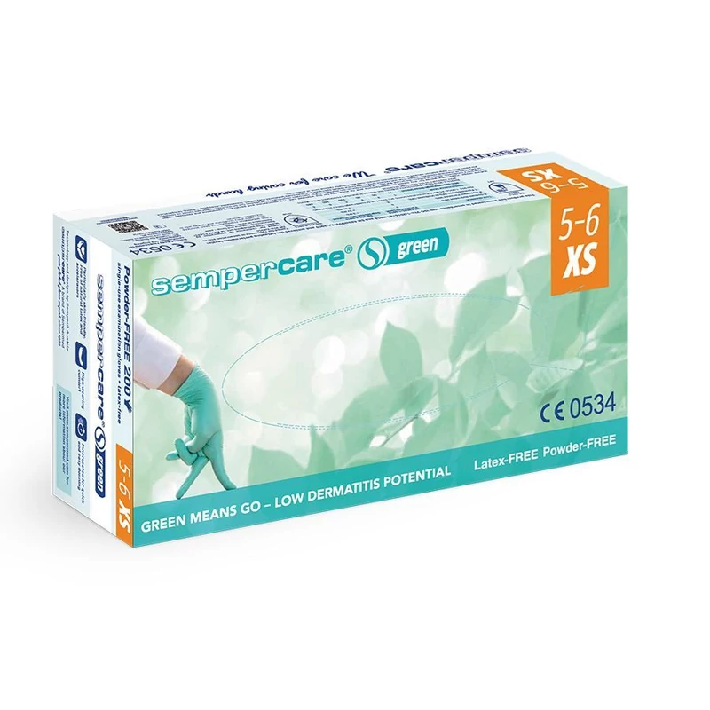Sempercare nitril kesztyű (mentazöld) XS-es 200 db