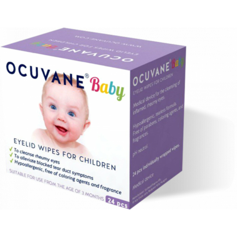 OCUVANE Baby szemkörnyéki tisztítókendő gyermekeknek 24 db