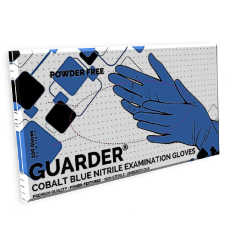 GUARDER Vizsgálókesztyű (kobaltkék) púdermentes - 100 db S