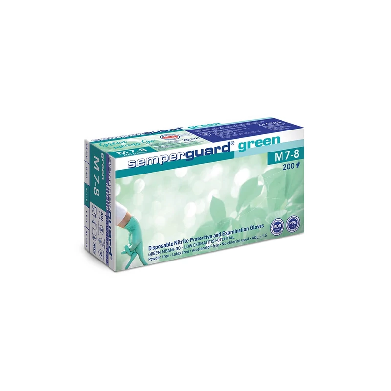 SemperGuard GREEN nitril kesztyű (mentazöld) 200 db M