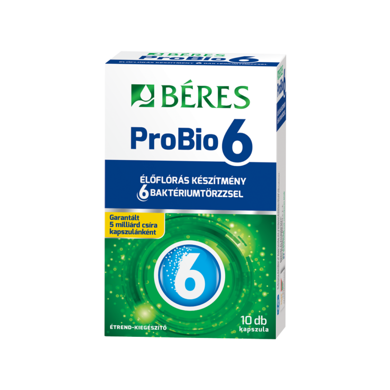 Béres ProBio 6 Élőflórát tartalmazó étrendkiegészítő kapszula 10 db