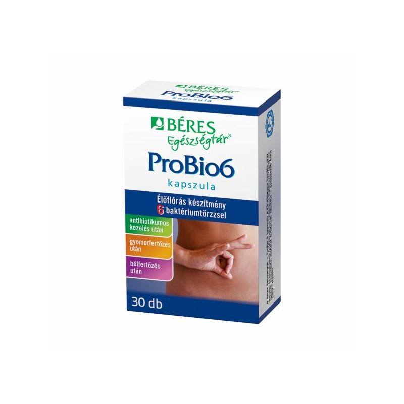 Béres ProBio 6 Élőflórát tartalmazó étrendkiegészítő kapszula  30 db