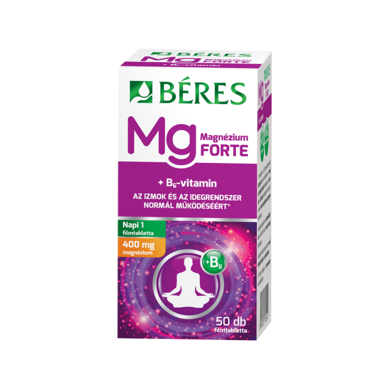 Béres Magnézium 400 mg+B6 Forte filmtabletta 50 db