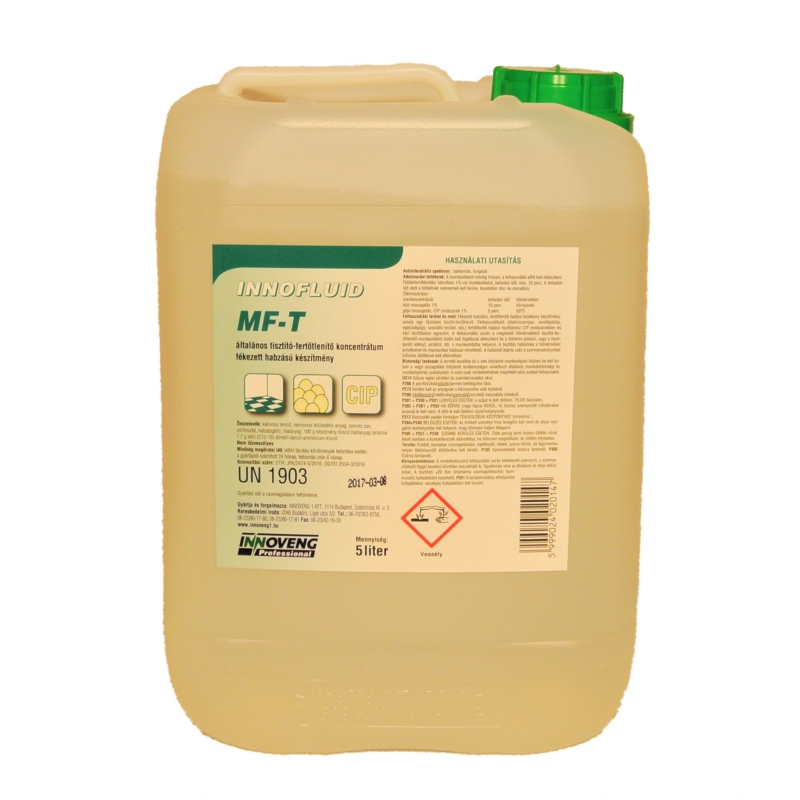 INNOFLUID-MF T tisztító-fertőtlenítő koncentrátum fékezett habzású készítmény 5 liter