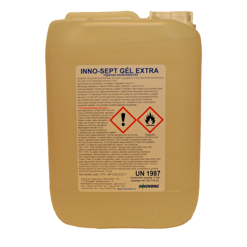 INNO-SEPT Gél Extra  higiénés kézfertőtlenítő 5 liter