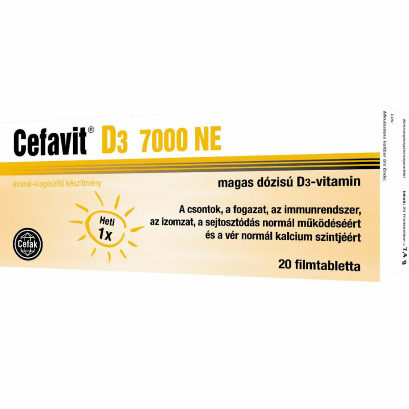 Cefavit® D3 7.000 I.E. vitamin 20 darab