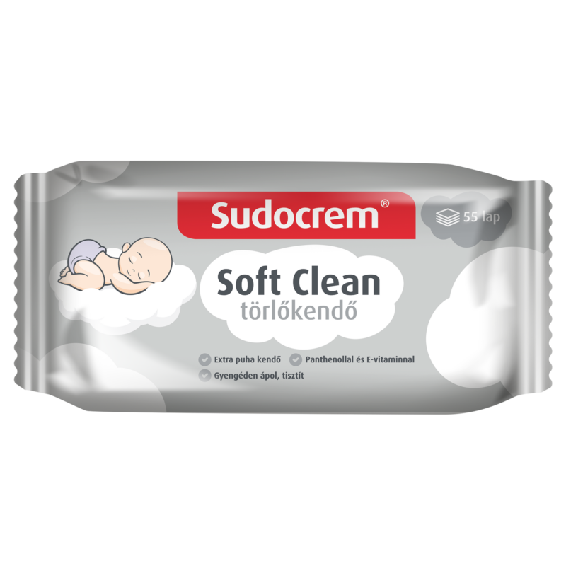 Sudocrem soft clean törlőkendő 55 lap