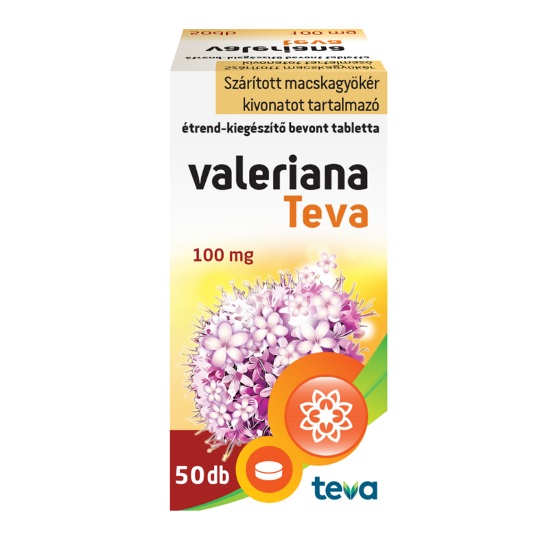 Valeriana TEVA 100 mg étrendkiegészítő filmtabletta 50x