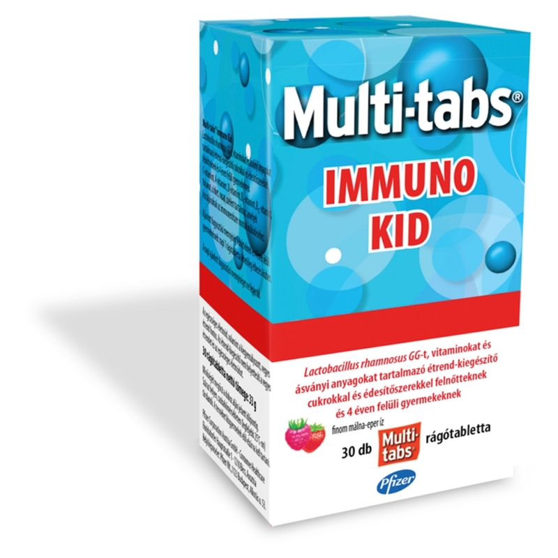 Multi-tabs® Immuno Kid multivitamin felnőtteknek és gyermekeknek 30 db