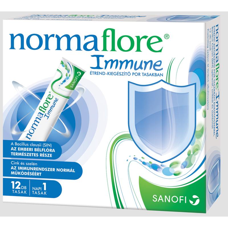 Normaflore Immune étrend-kiegészítő por tasakban édesítőszerrel 12x