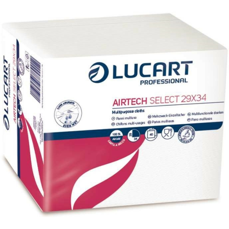 Lucart Airtech Select speciális törlőkendő 29 X 34 CM 65 GSM