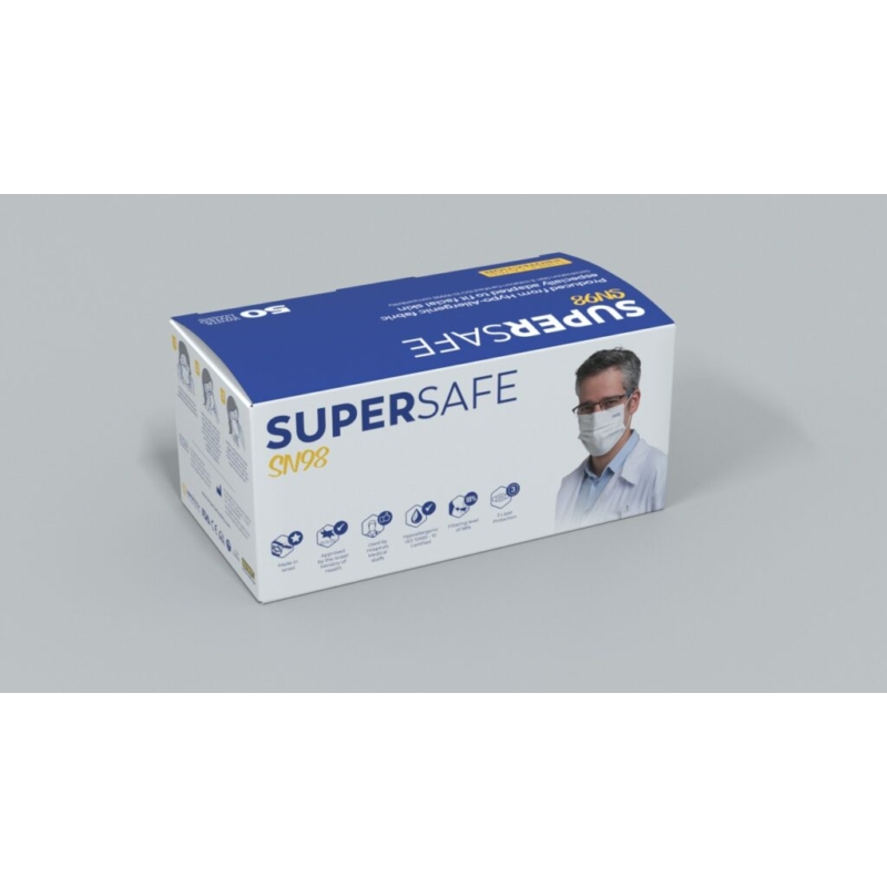 SupersafeSN98 szuperbiztonságos 3 rétegű szájmaszk